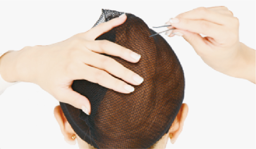 地毛が長い人がコンパクトにまとめる方法　ステップ3 