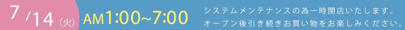 システムメンテナンスのお知らせ