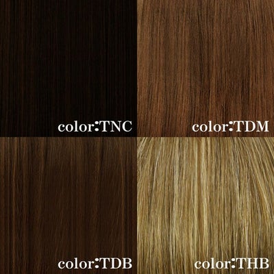 オールウィッグ【クラシカルボブ】 品番A-664耐熱 カラーチャート TNC：耐熱ナチュラルカラー TDB：耐熱ダークブラウン TDM：耐熱デイリーマロン THB：耐熱ハニーブロンズ