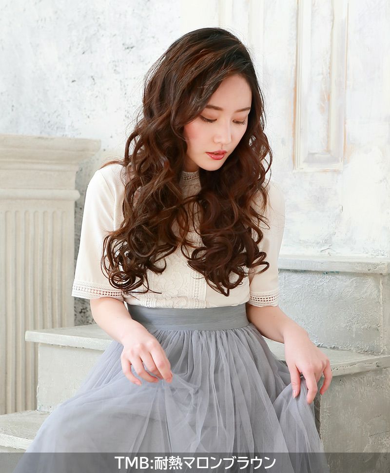 めちゃ楽ボリュームエクステ【乙女巻き】VX-21 モデル着用画像7