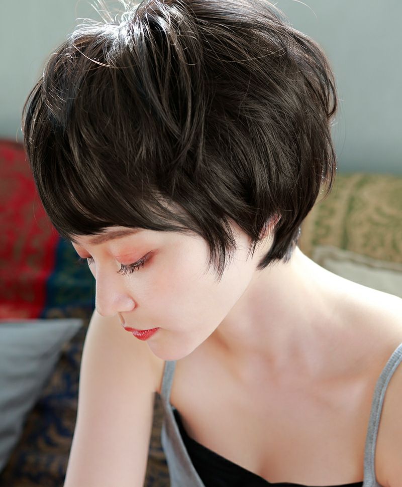 帽子ウィッグ（リラックス）【ショート】品番BO-01耐熱 カラーTCK耐熱ショコラブラック4