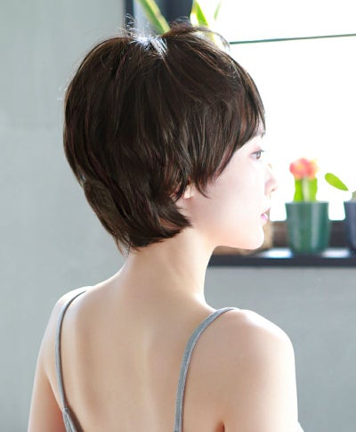 帽子ウィッグ（リラックス）【ショート】品番BO-01耐熱 カラーTCK耐熱ショコラブラック6