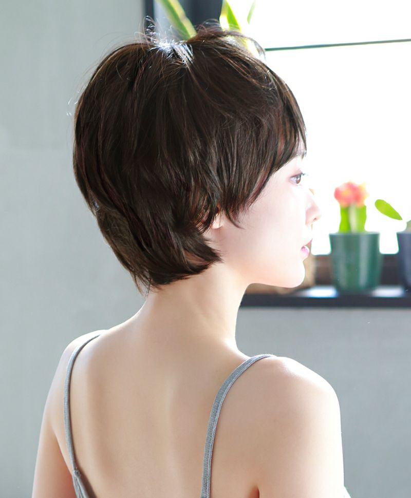 帽子ウィッグ（リラックス）【ショート】品番BO-01耐熱 カラーTCK耐熱ショコラブラック6