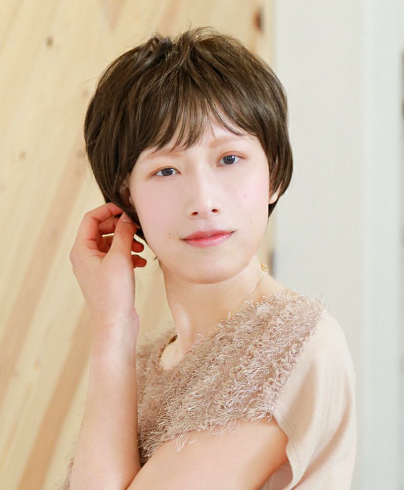 帽子ウィッグ（リラックス）【ショート】品番BO-01耐熱 カラーTDB耐熱ダークブラウン1