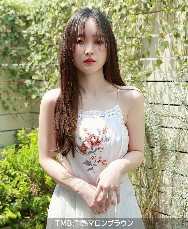 めちゃ楽エクステ【ヴァージンストレート】 品番TX-25耐熱 毛先ワンカールのニュアンスストレートウィッグ 着用イメージ10