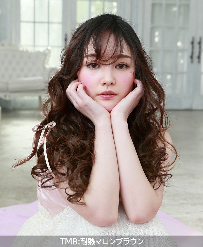 【セルフでできる】めちゃ楽エクステ【乙女巻き】TX-28 着用イメージ9 カラー TMB：耐熱マロンブラウン 華やかなS字のしっかりカール