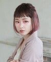 オールウィッグ【モアシルキーボブ】A-703耐熱 着用イメージ15 カラー TBP：耐熱ブラックプラム