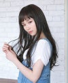 オールウィッグ【ルーセントストレートロング】A-707 着用イメージ13 カラー：TCK耐熱ショコラブラック