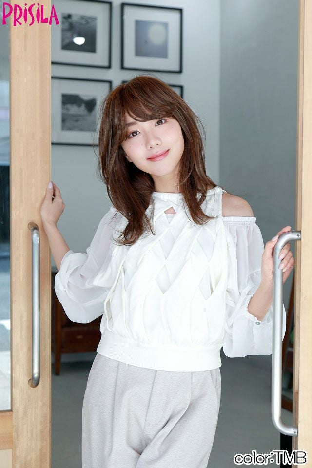 五分ウィッグ【ニュアンスストレート】 品番 GB-01耐熱 着用イメージ4 カラー TMB 耐熱マロンブラウン 