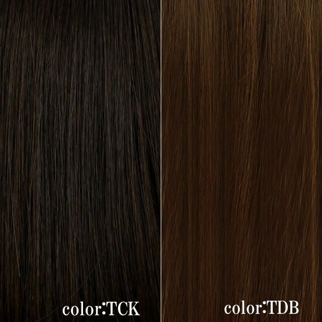 帽子ウィッグ(フィット）【ショートボブ】 品番BO-11耐熱 カラーチャート TCK：耐熱ショコラブラック TDB：耐熱ダークブラウン