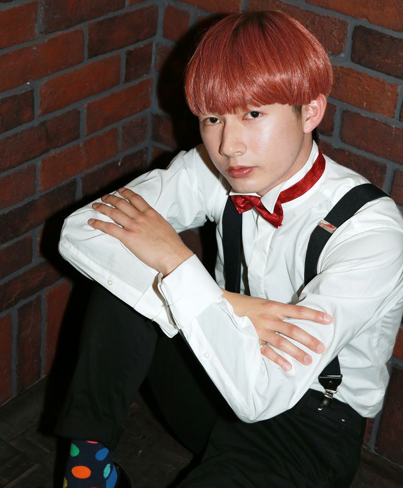 グラデーションカラーウィッグ【K-POPマッシュ】CTA-200耐熱 着用イメージ18 カラーCTCB：耐熱カッパーブラウン