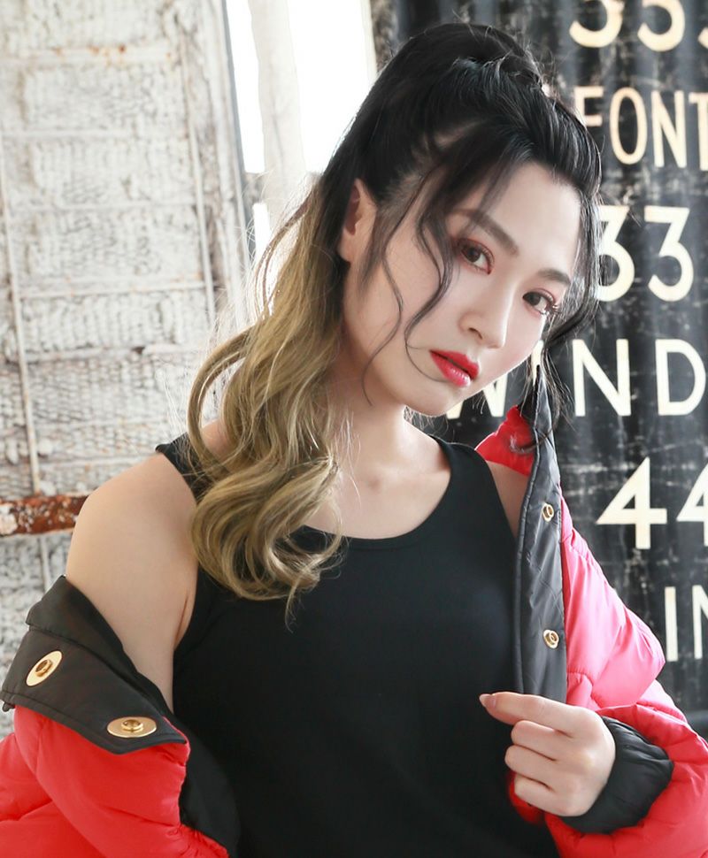 グラデーションテールウィッグ【グラデカールポニー】CTL-10-BK耐熱ブラック　CTDG ダスティゴールド