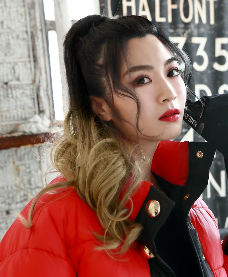 グラデーションテールウィッグ【グラデカールポニー】CTL-10-BK耐熱ブラック　CTDG ダスティゴールド