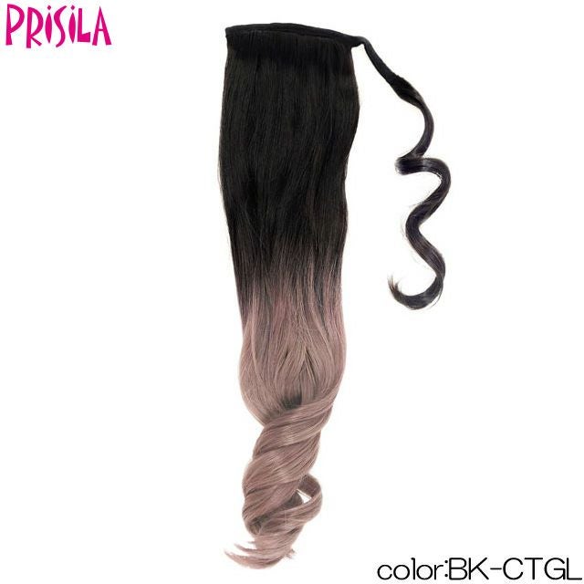 グラデーションテールウィッグ【グラデカールポニー】CTL-10-BK耐熱ブラック　CTGL　グレーラベンダー