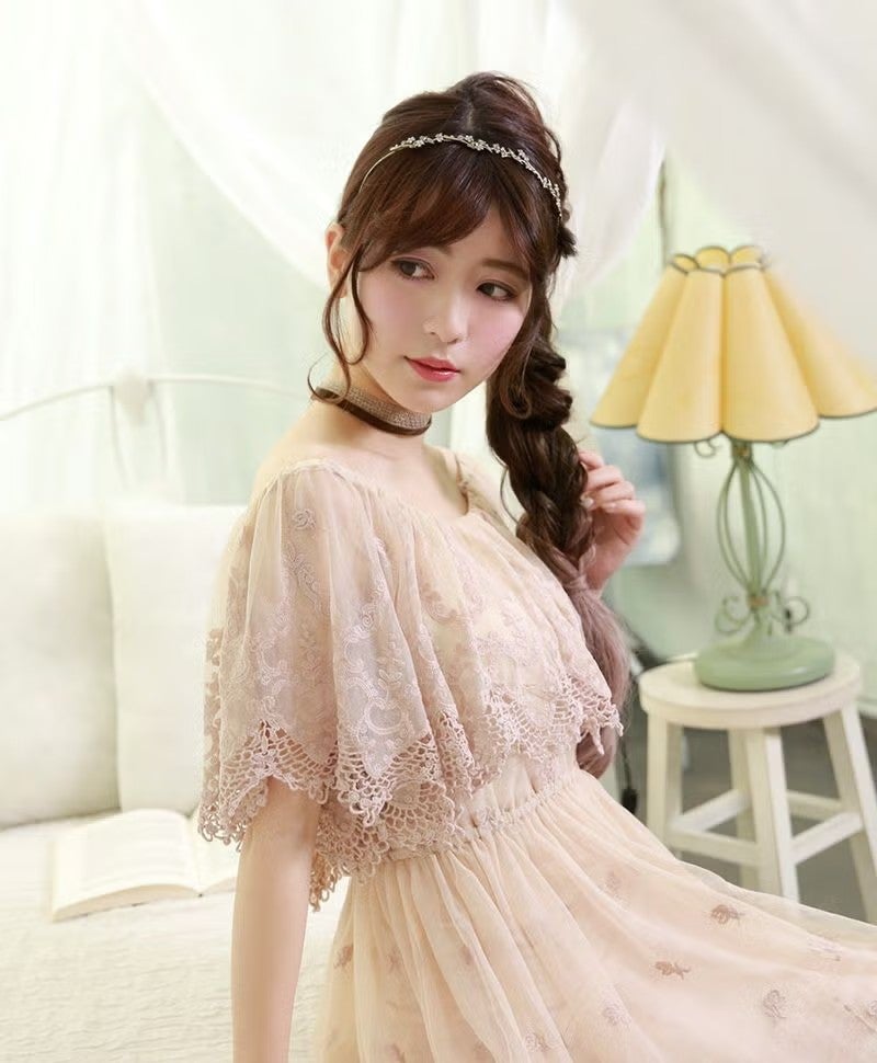 グラデーションテールウィッグ【グラデカールポニー】CTL-10-BR耐熱ブラウン　モデル着用BR-CTGL