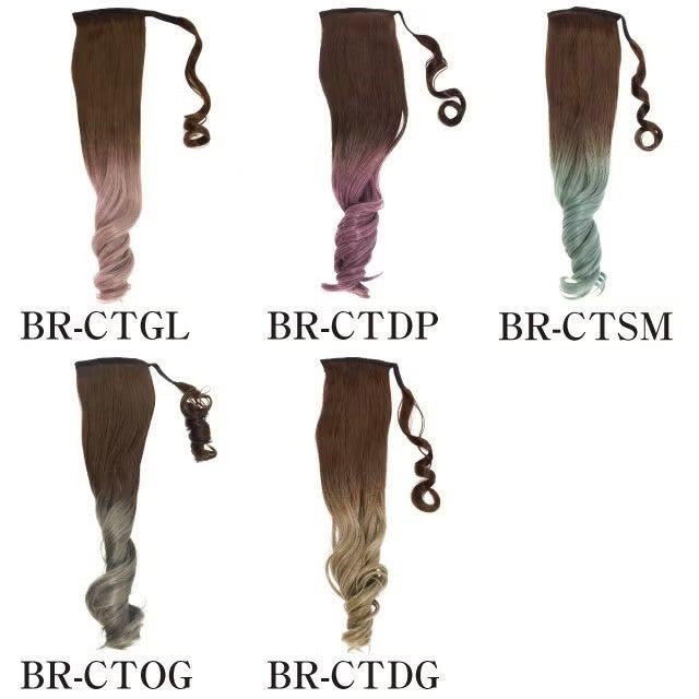 グラデーションテールウィッグ【グラデカールポニー】CTL-10-BR耐熱ブラウン アイテムCOLORCHART