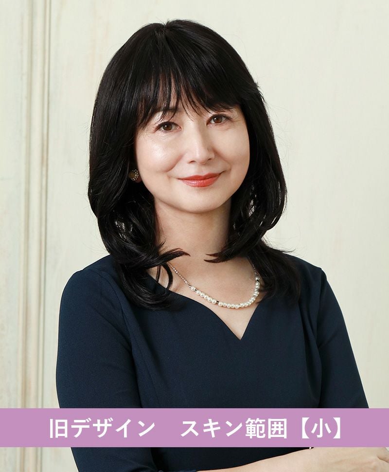 PRISILA BEAUTE総手植えオールウィッグ(人毛ミックス)【ランダムカールミディ】 品番BA-103耐熱 着用イメージ6 カラーZBK：人毛ミックスブラック