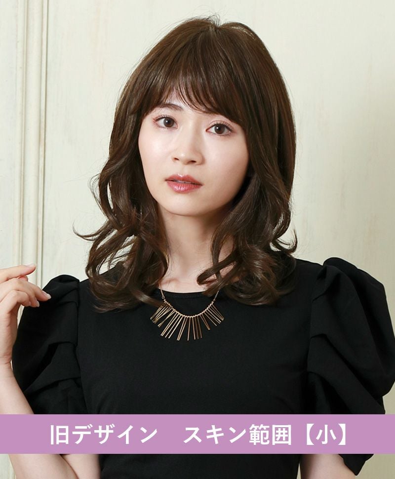 PRISILA BEAUTE総手植えオールウィッグ(人毛ミックス)【ランダムカールミディ】 品番BA-103耐熱 着用イメージ9 カラーZNB：人毛ミックスナチュラルブラウン