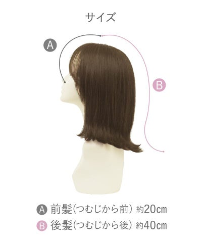 帽子ウィッグ（リラックス）【外ハネボブ】 品番BO-04耐熱 商品スペック