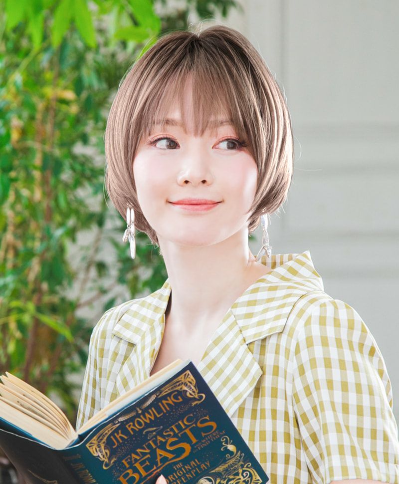 帽子ウィッグ（リラックス）【ラウンドマッシュ】 品番BO-05耐熱 カラーTDMT 耐熱ダスティミルクティー