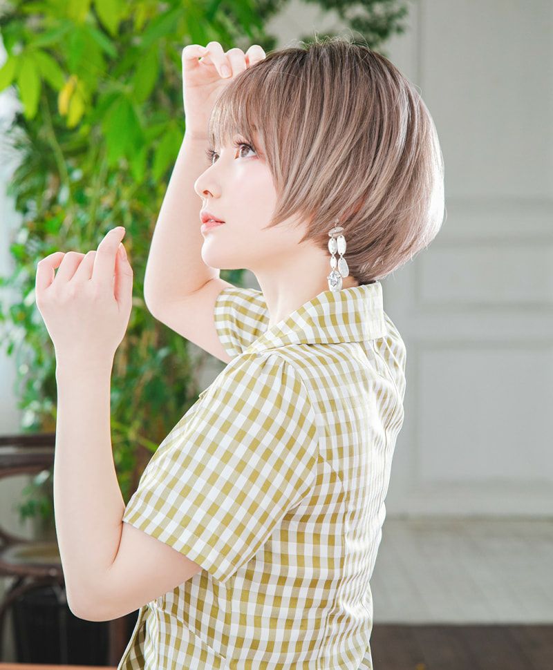 帽子ウィッグ（リラックス）【ラウンドマッシュ】 品番BO-05耐熱 カラーTDMT 耐熱ダスティミルクティー