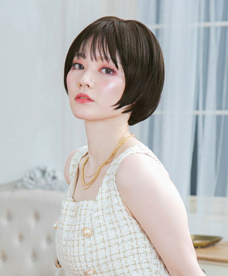 帽子ウィッグ（リラックス）【ラウンドマッシュ】 品番BO-05耐熱 カラーTCK 耐熱ショコラブラック