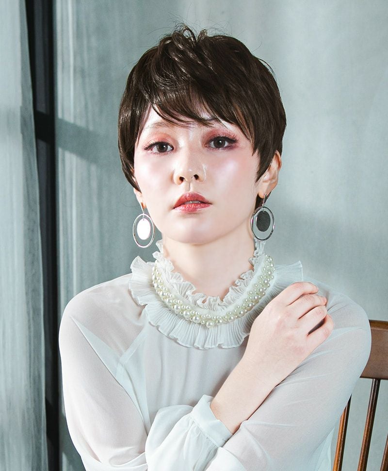 帽子ウィッグ（リラックス）【ベリーショート】品番BO-06耐熱 カラーTCK 耐熱ショコラブラック