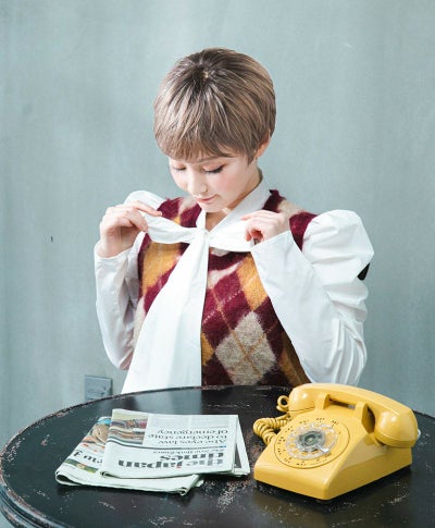 帽子ウィッグ（リラックス）【ベリーショート】品番BO-06耐熱 カラーTDMT 耐熱ダスティミルクティー