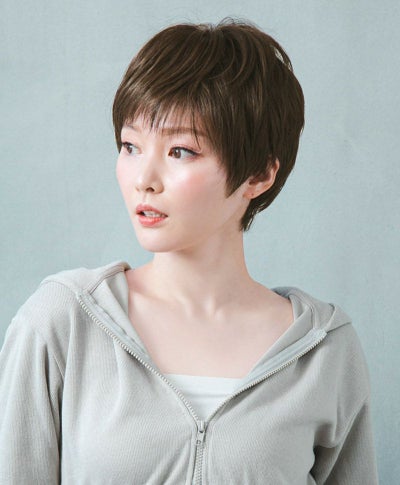 帽子ウィッグ（リラックス）【ベリーショート】品番BO-06耐熱 カラーTDB 耐熱ダークブラウン