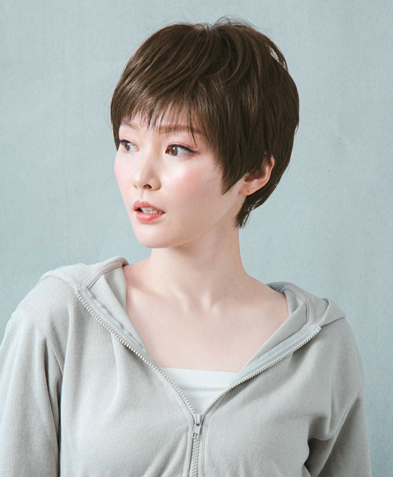 帽子ウィッグ（リラックス）【ベリーショート】品番BO-06耐熱 カラーTDB 耐熱ダークブラウン