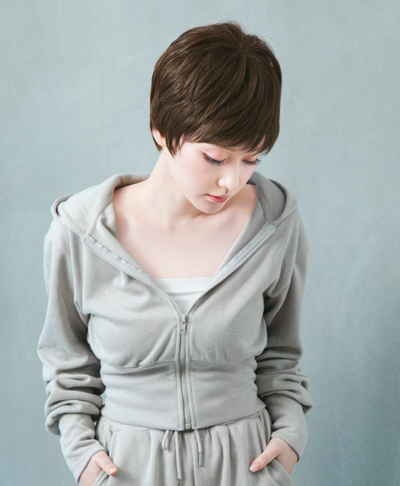 帽子ウィッグ（リラックス）【ベリーショート】品番BO-06耐熱 カラーTDB 耐熱ダークブラウン