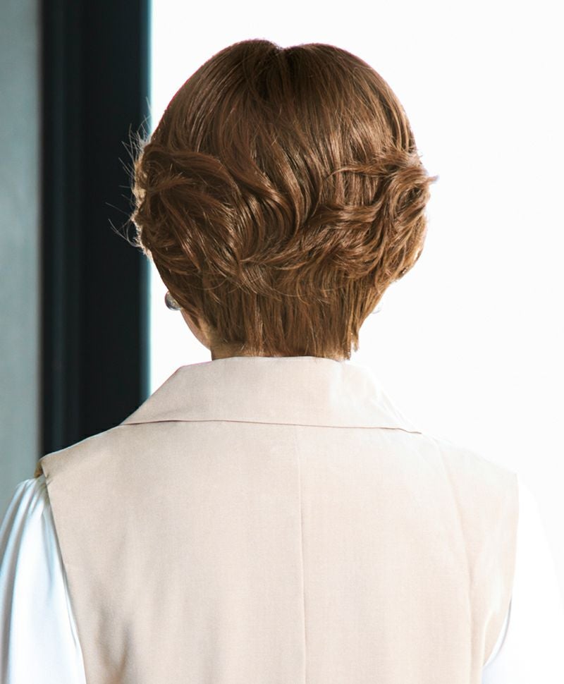 帽子ウィッグ（リラックス）【リズムカールショート】BO-07耐熱グラデデイリーマロン_08