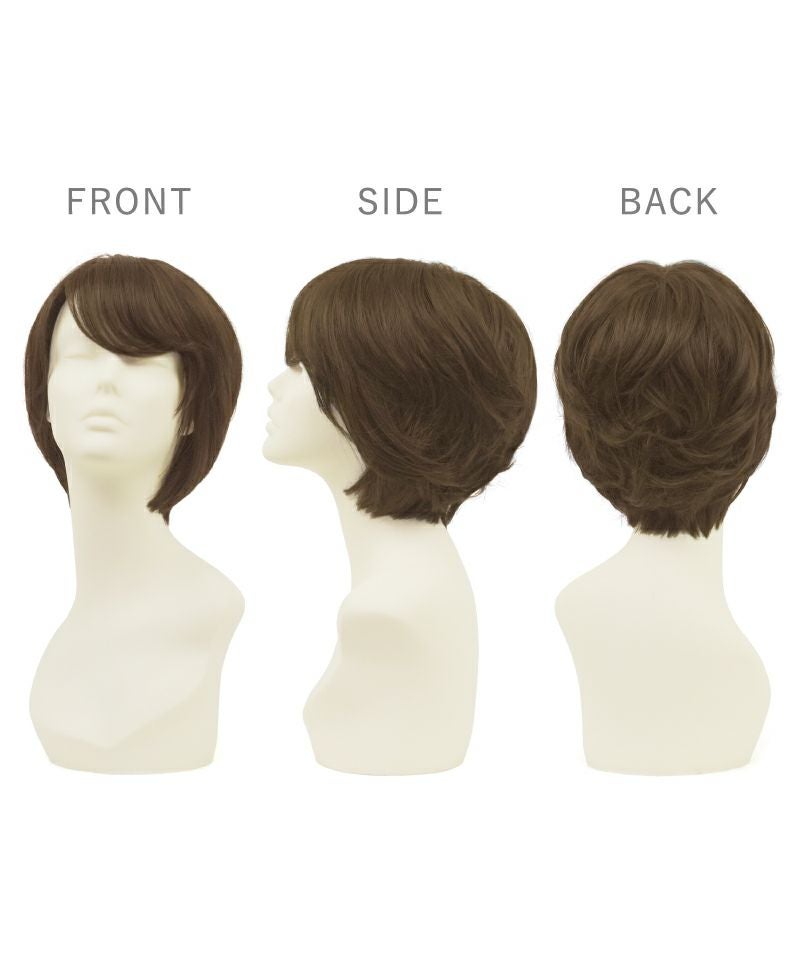 帽子ウィッグ（リラックス）【リズムカールショート】BO-07 マネキン着用前横後