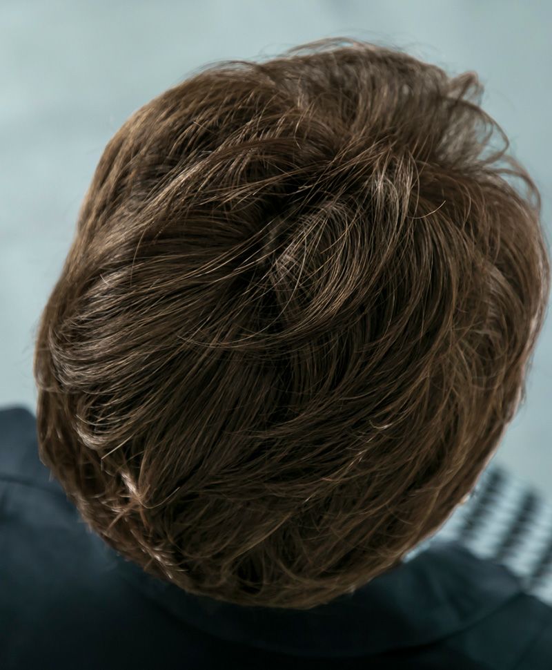 帽子ウィッグ（リラックス）【ミックスカールショート】BO-08耐熱TDBダークブラウン