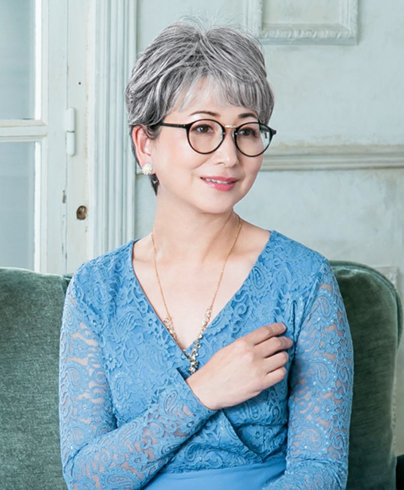 帽子ウィッグ（リラックス）【ミックスカールショート】BO-08耐熱TGHグレイヘア