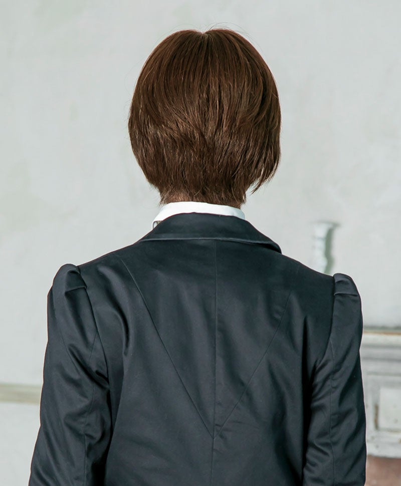 白髪隠しウィッグ(人毛100％)【ショート】ST-101　モデル着用画像　ZBBK