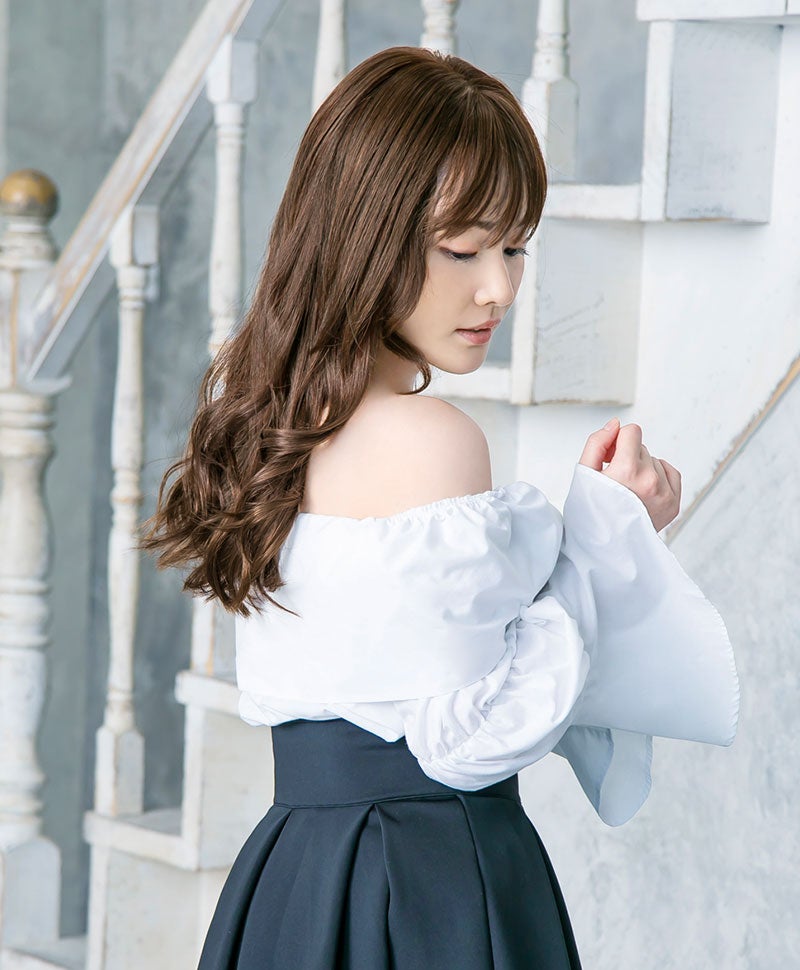 白髪隠しウィッグ(人毛100％)【ロング】ST-102　モデル着用画像　ZBBA