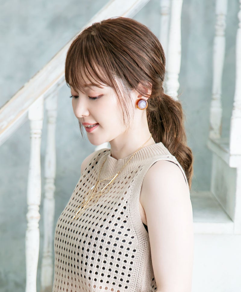 白髪隠しウィッグ(人毛100％)【ロング】ST-102　モデル着用画像　ZBBA