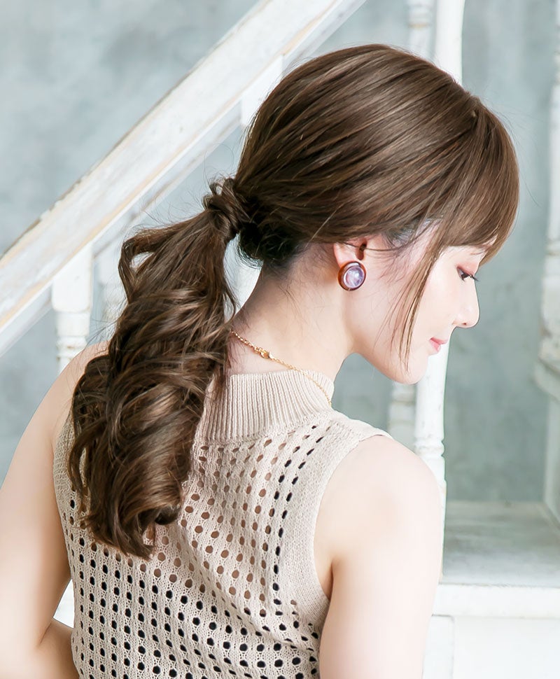 白髪隠しウィッグ(人毛100％)【ロング】ST-102　モデル着用画像　ZBBA