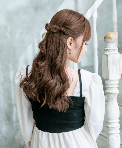 白髪隠しウィッグ(人毛100％)【ロング】ST-102　モデル着用画像　ZBBA