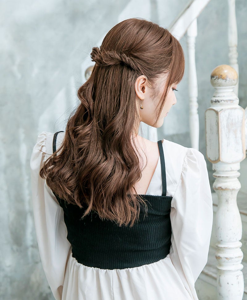 白髪隠しウィッグ(人毛100％)【ロング】ST-102　モデル着用画像　ZBBA