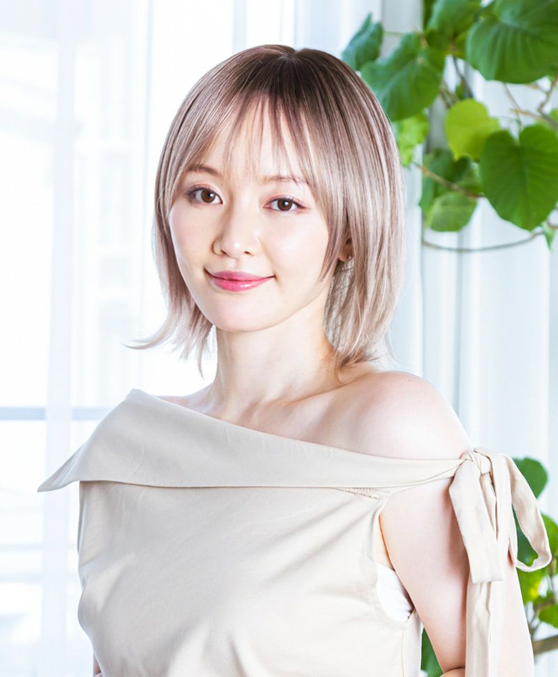 帽子ウィッグ（フィット）【外ハネボブ】 品番BO-13耐熱 カラーTDMT 耐熱ダスティミルクティー