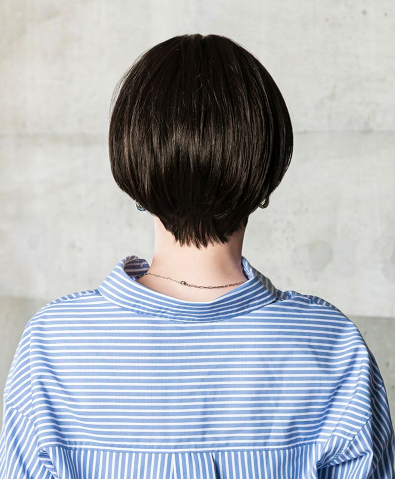 帽子ウィッグ（フィット）【ラウンドマッシュ】 品番BO-14耐熱 カラーTCK 耐熱ショコラブラック