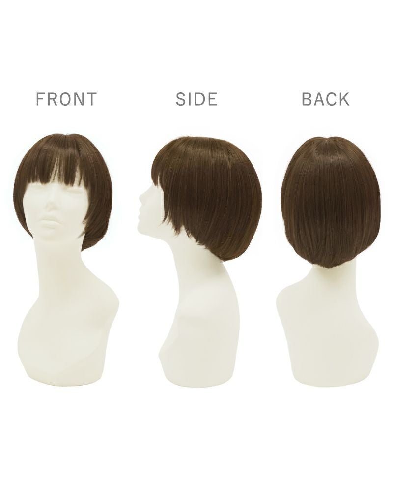 帽子ウィッグ（フィット）【ラウンドマッシュ】 品番BO-14耐熱 マネキン着用