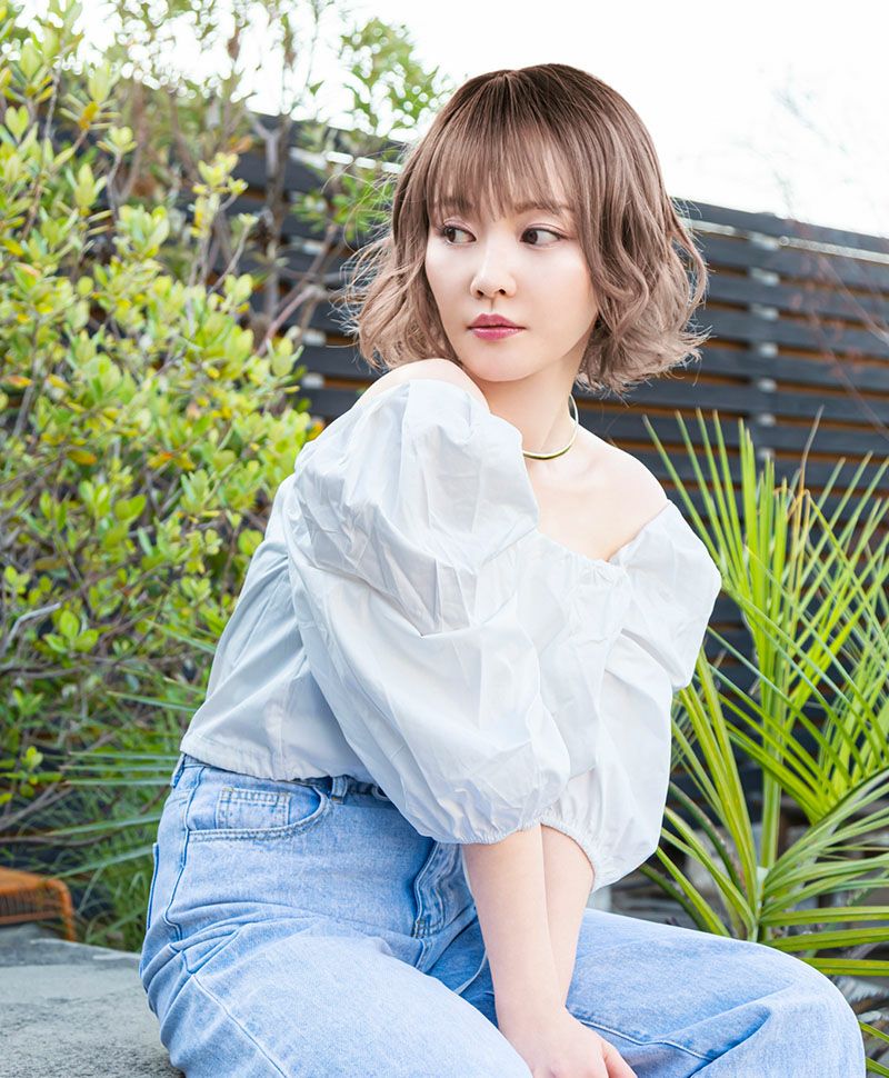 帽子ウィッグ（フィット）【波ウェーブボブ】 品番BO-15 耐熱 カラーTDMT 耐熱ダスティミルクティー