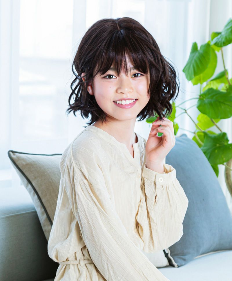 帽子ウィッグ（フィット）【波ウェーブボブ】 品番BO-15 耐熱 カラーTCK 耐熱ショコラブラック