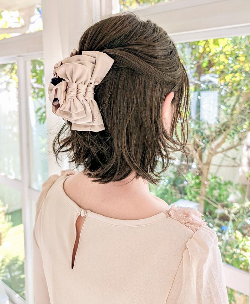 帽子ウィッグ（フィット）【波ウェーブボブ】 品番BO-15 耐熱 カラーTDB 熱ダークブラウン