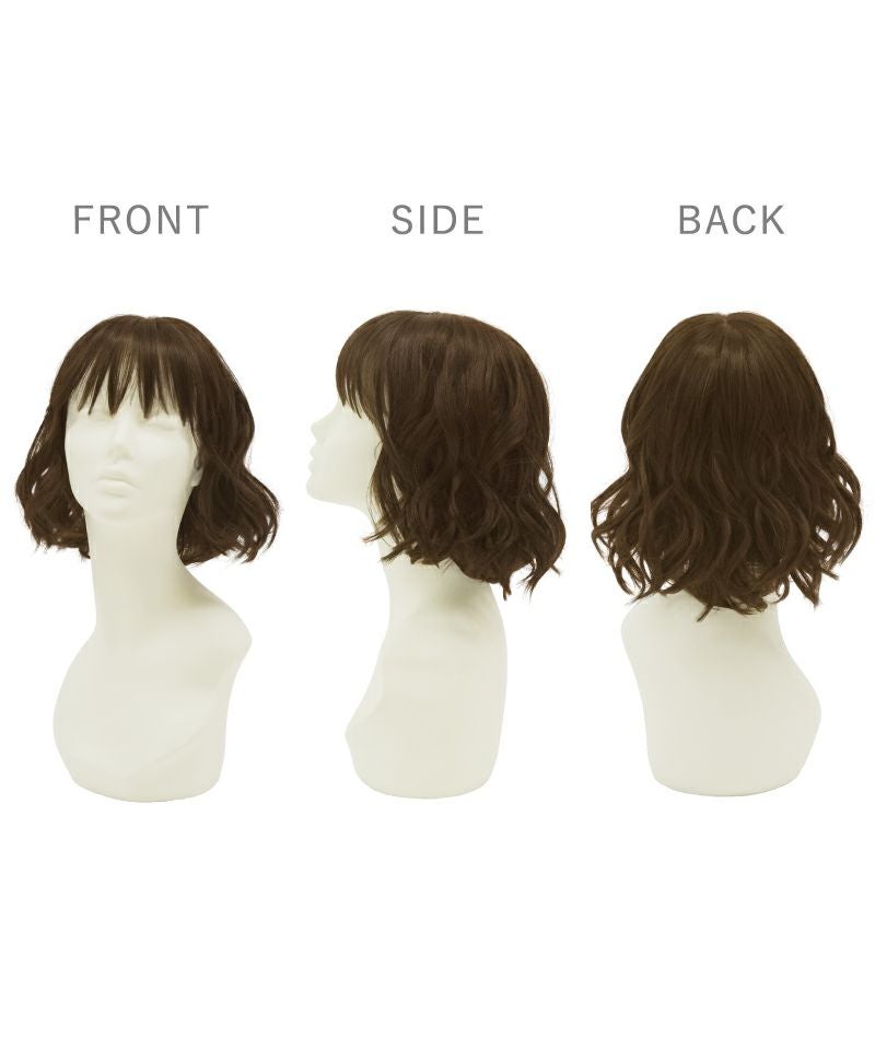 帽子ウィッグ（フィット）【波ウェーブボブ】 品番BO-15 耐熱 マネキン着用