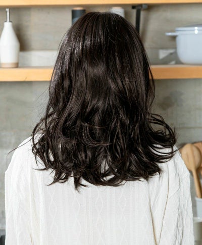 帽子ウィッグ（フィット）【デイジーウェーブミディ】 品番BO-16 耐熱 カラー TCK:耐熱ショコラブラック 4