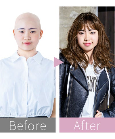 帽子ウィッグ（フィット）【デイジーウェーブミディ】 品番BO-16 耐熱 BEFOREAFTER 3